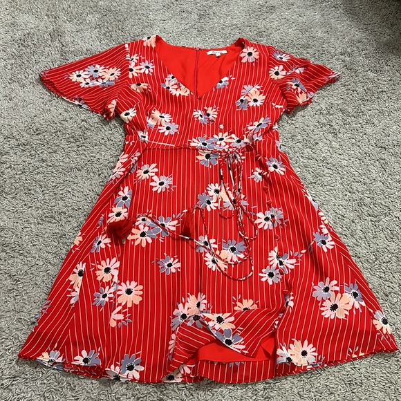 Madewell Button-Wrap Dress in Daisy Society size 4 - Picture 8 of 11